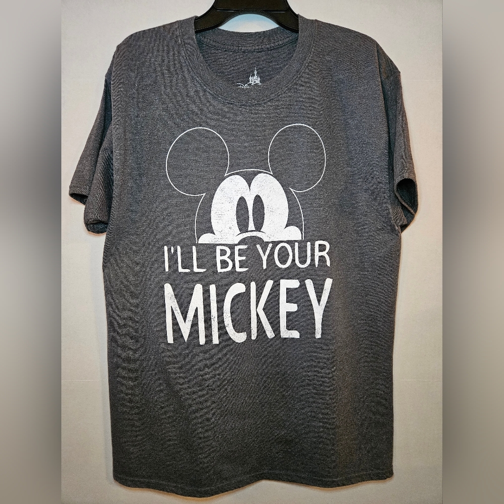 Disney Gray Mickey Mouse Iconic Short Sleeve Tee